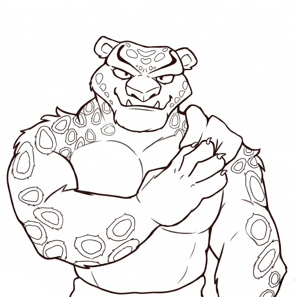 Tai Lung 7 para colorear para niño de 8 años