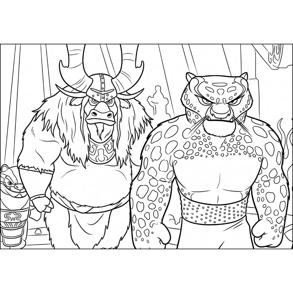 Tai Lung 9 para colorear para imprimir pdf gratis