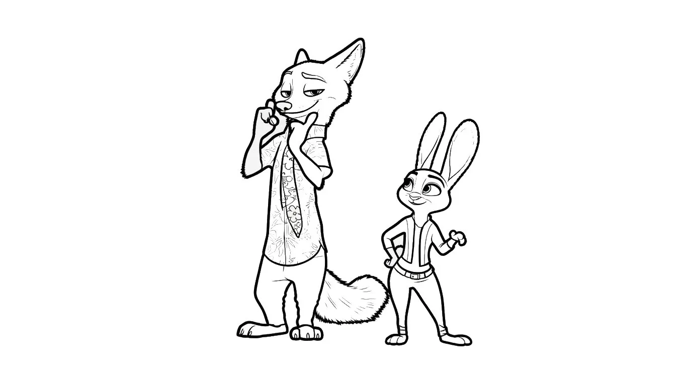 Zootopia 2 Para Colorear para colorear en línea