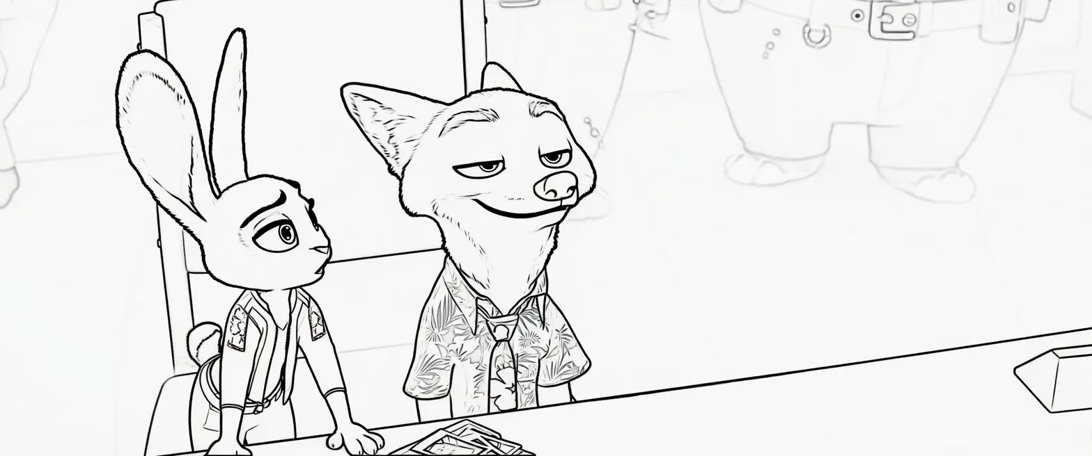Zootopia 2 Para Colorear para colorear para imprimir para niño de 10 años