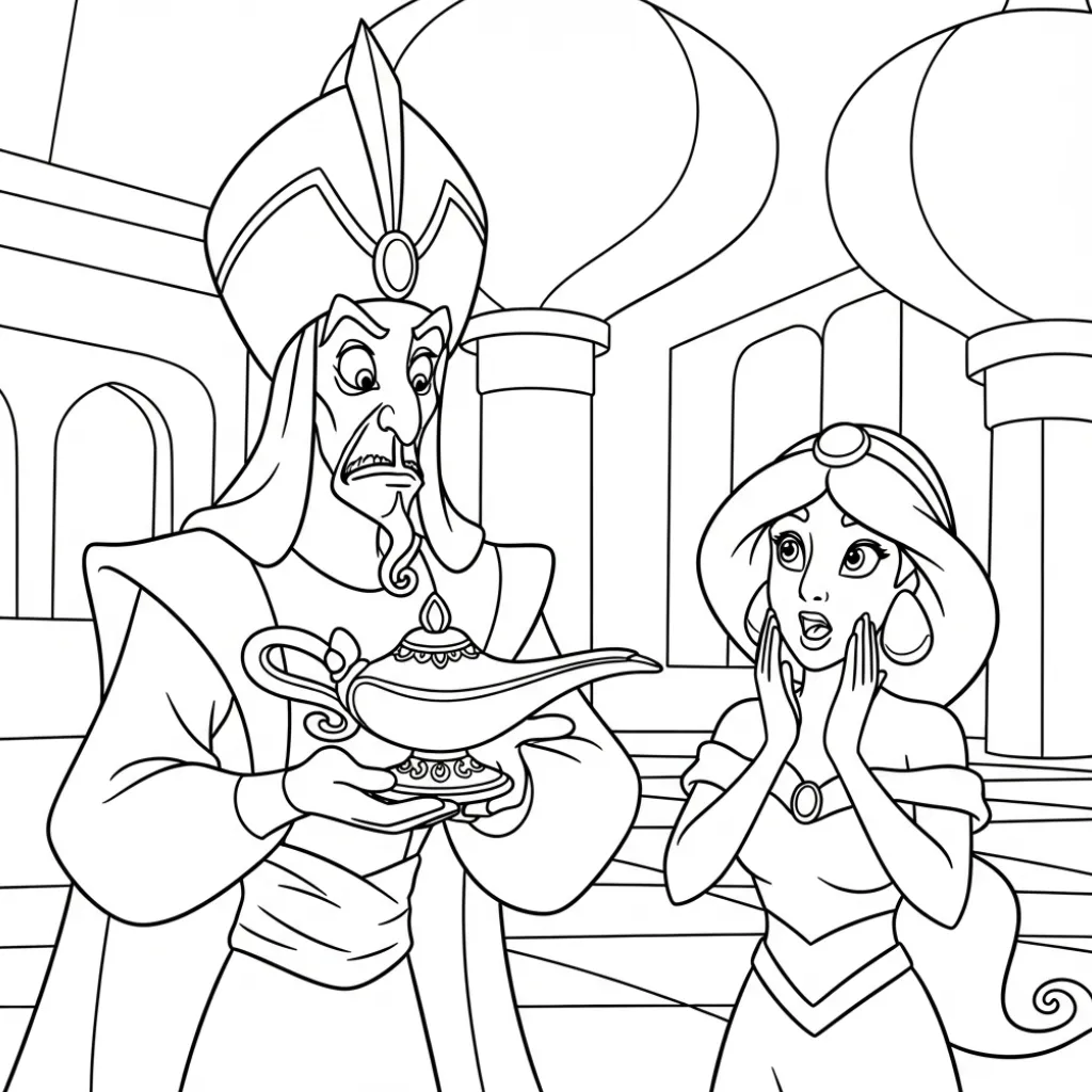 to print Aladdin 24 free coloring pages