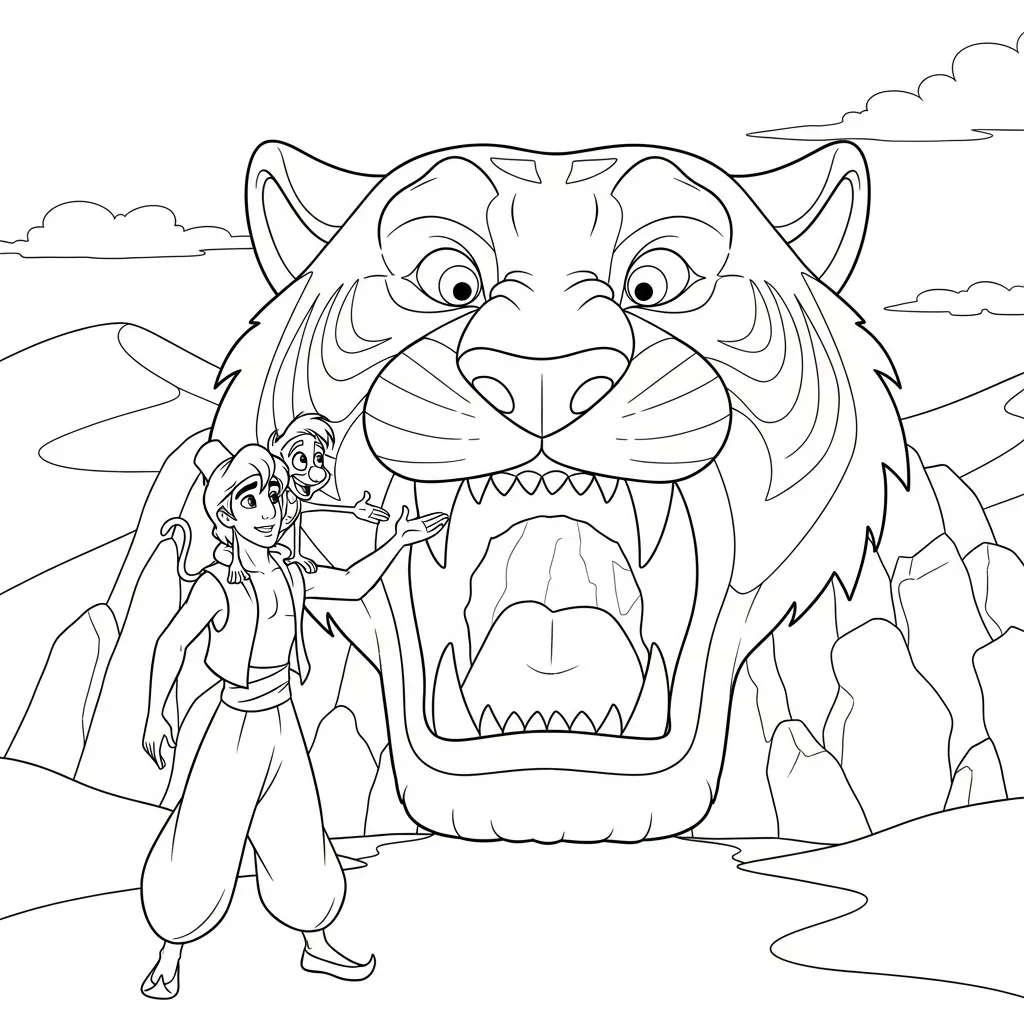 Aladdin 25 online coloring pages for boys