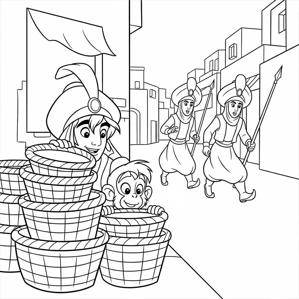Aladdin 29 online coloring pages for boys