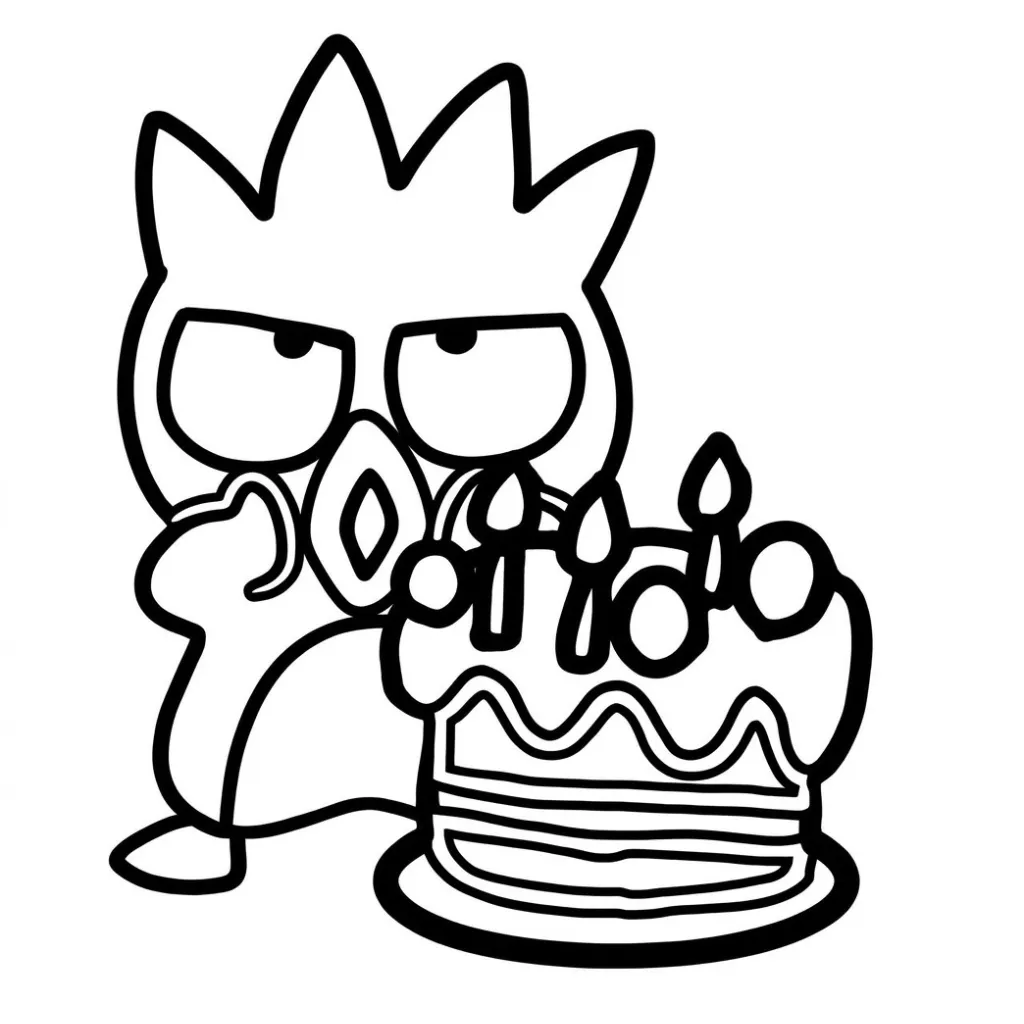 Badtz Maru 1 para colorear y aprendizaje