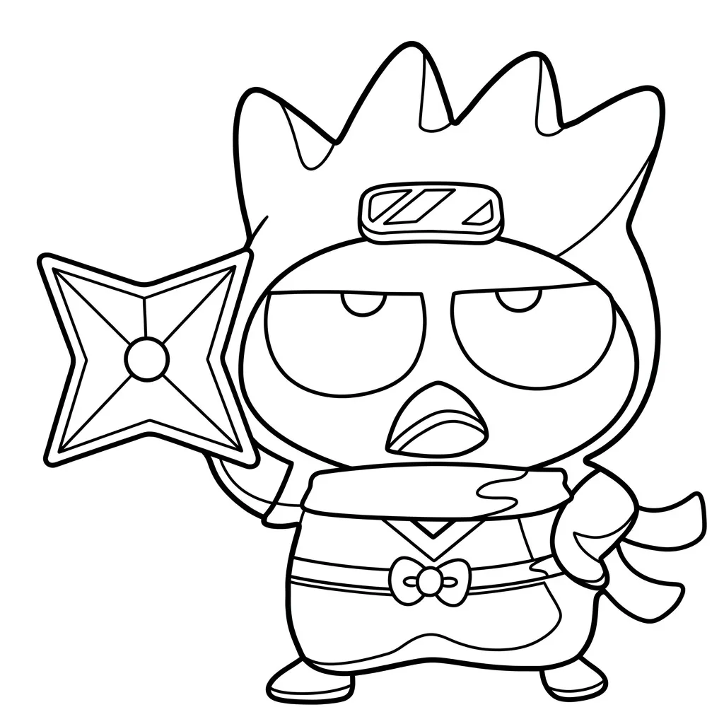 Badtz Maru 13 para colorear para niño de 10 años