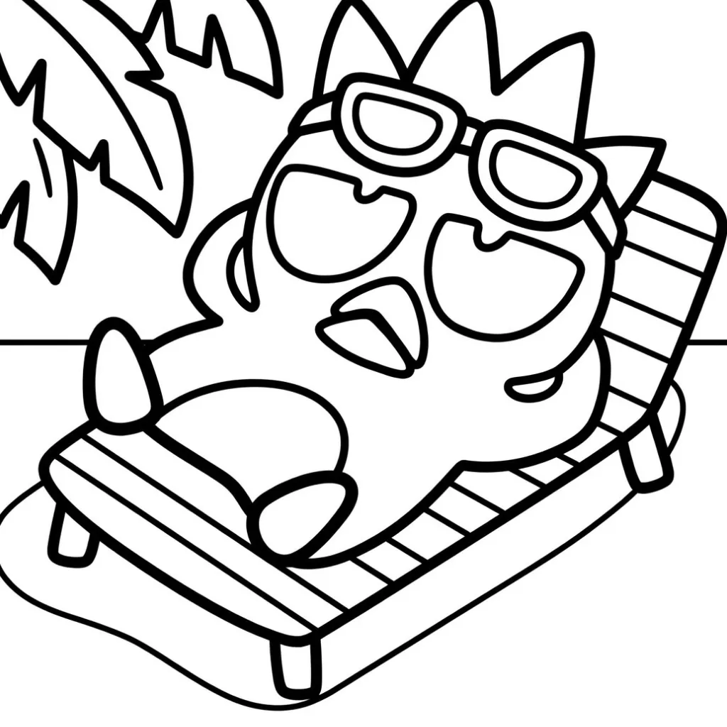 Badtz Maru 19 para colorear para niño de 4 años