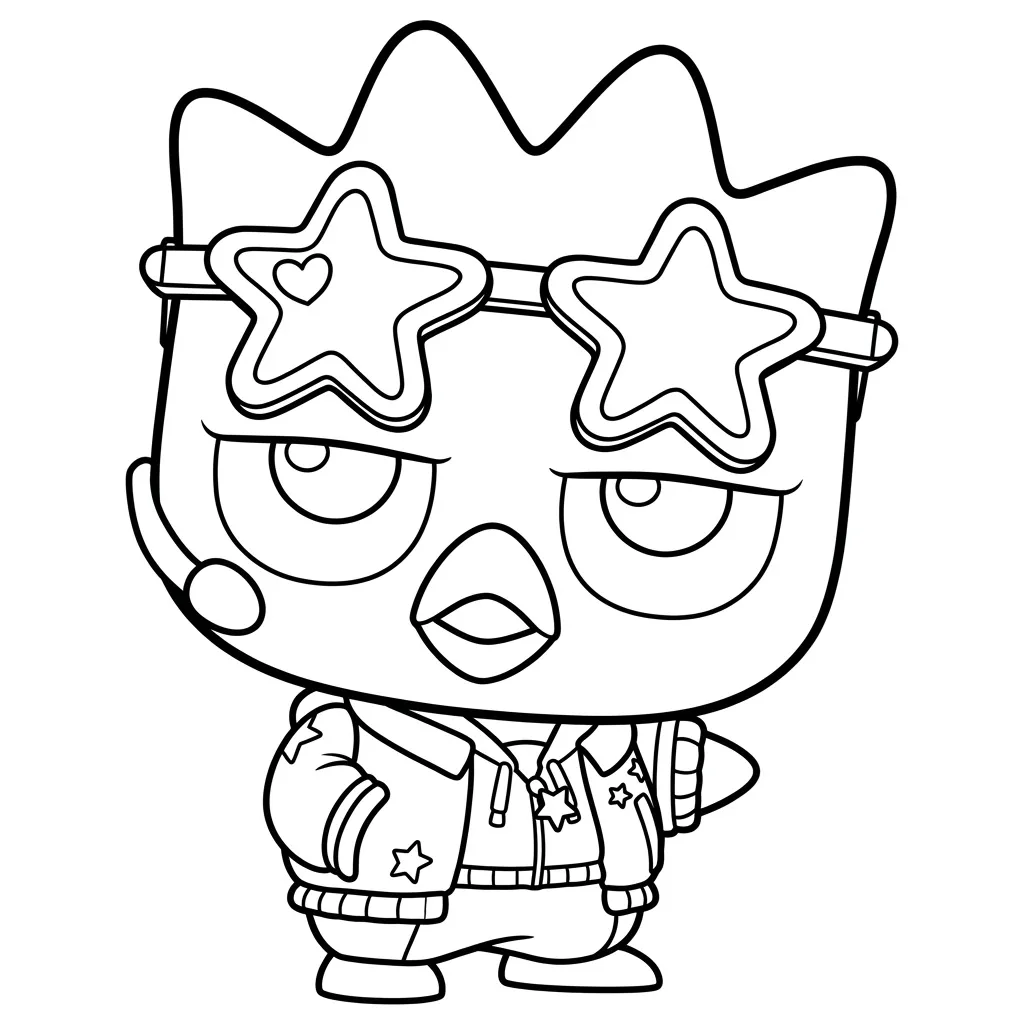Badtz Maru 22 para colorear y recortar para imprimir gratis