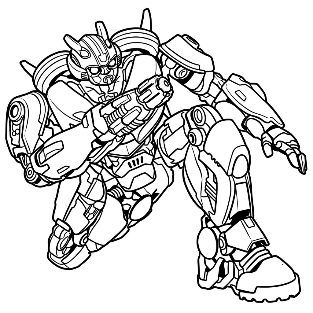 Bumblebee 1 para colorear y recortar para imprimir