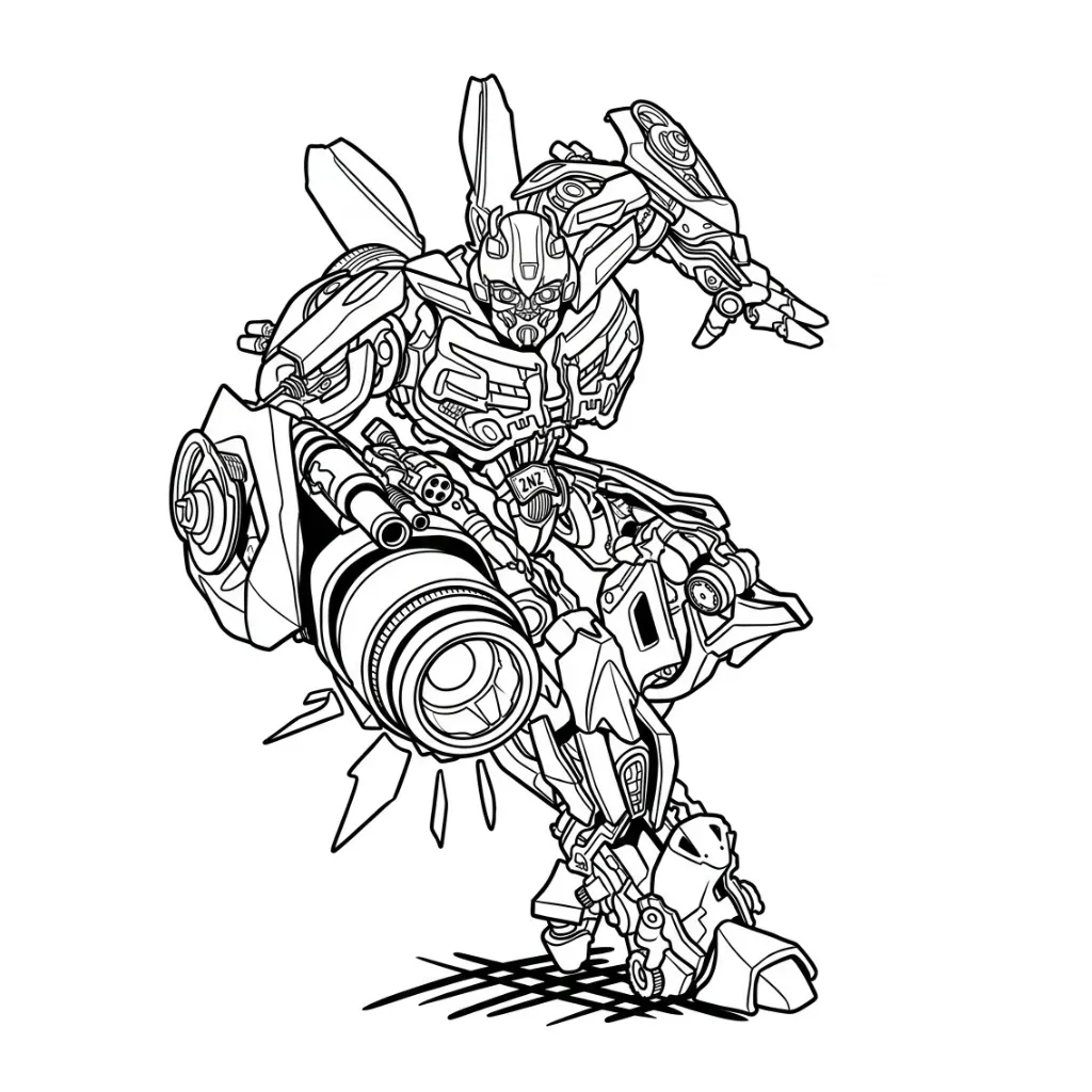 Bumblebee 10 para colorear en línea gratis