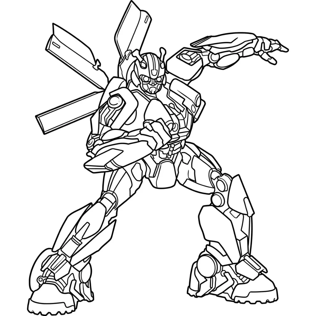 Bumblebee 11 para colorear para niño de 8 años