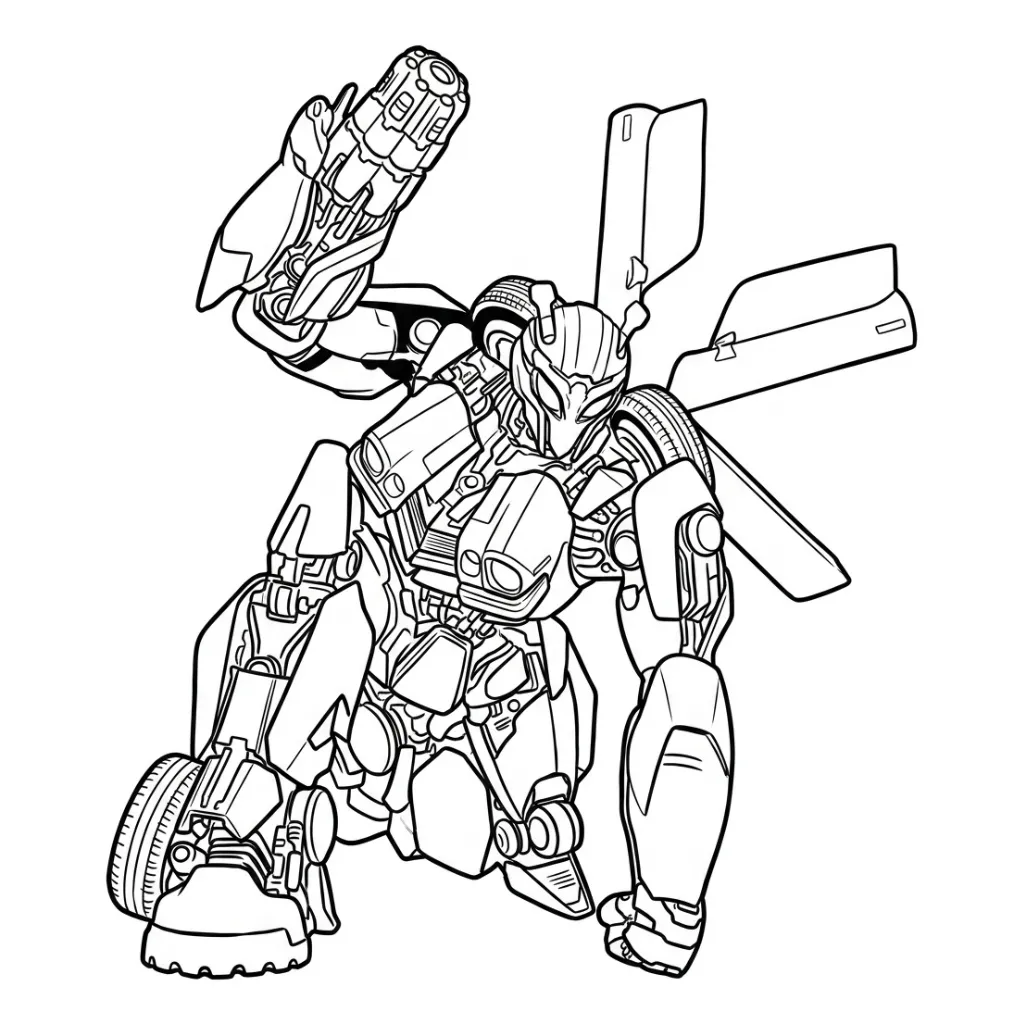 Bumblebee 12 para colorear para niños para imprimir
