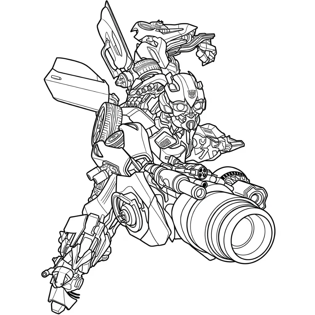 Bumblebee 18 para colorear para bebé para imprimir