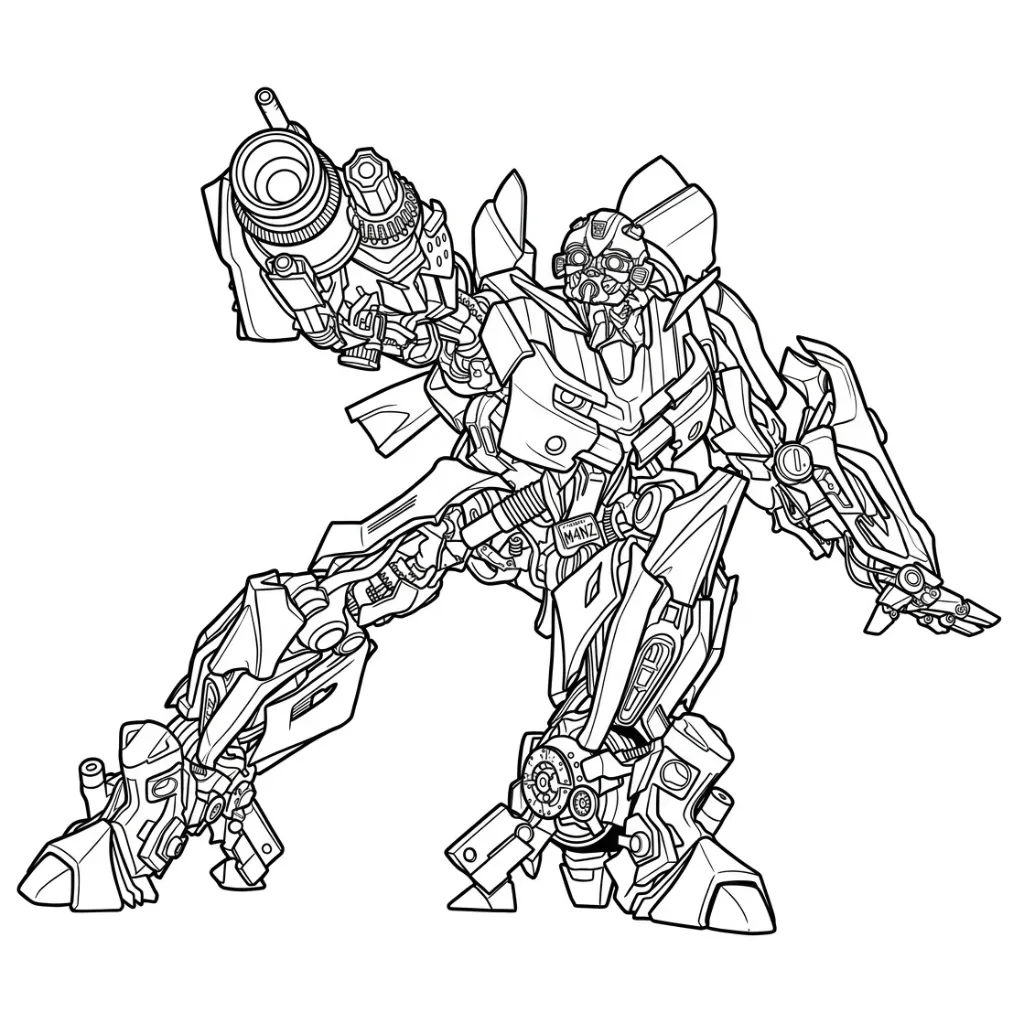 Bumblebee 19 para colorear para niños para descargar