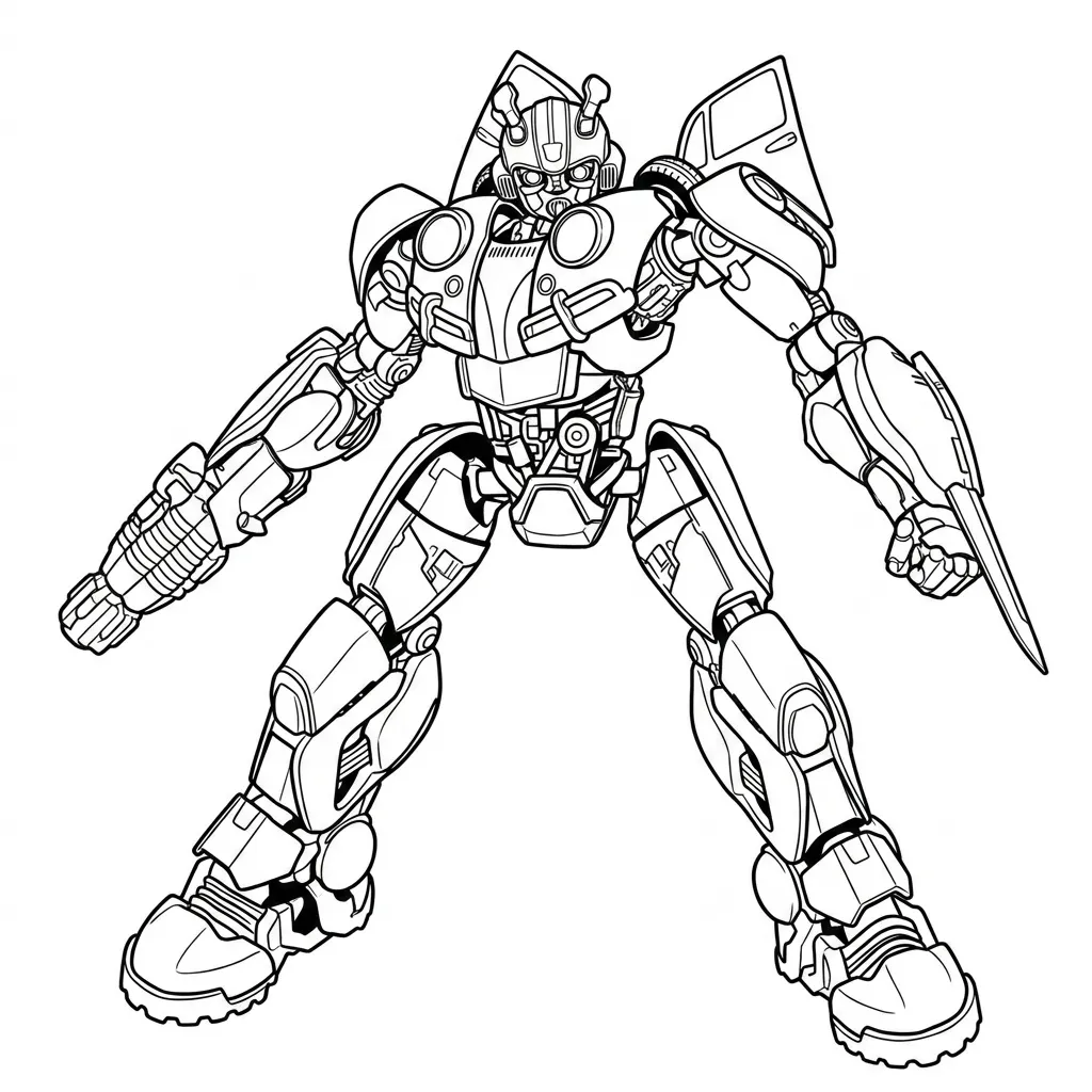 Bumblebee 24 para colorear para imprimir para niño de 2 años