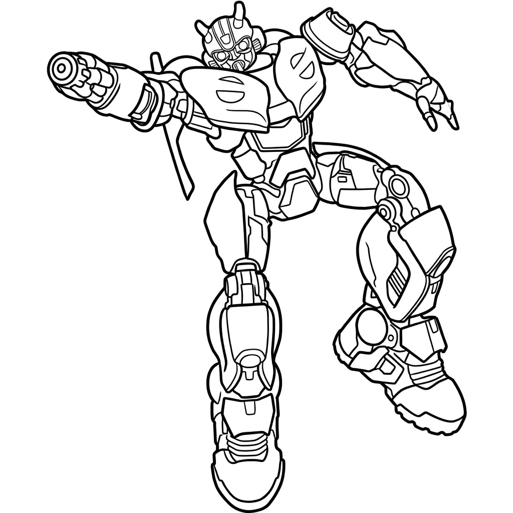 Bumblebee 27 para colorear y recortar para imprimir gratis