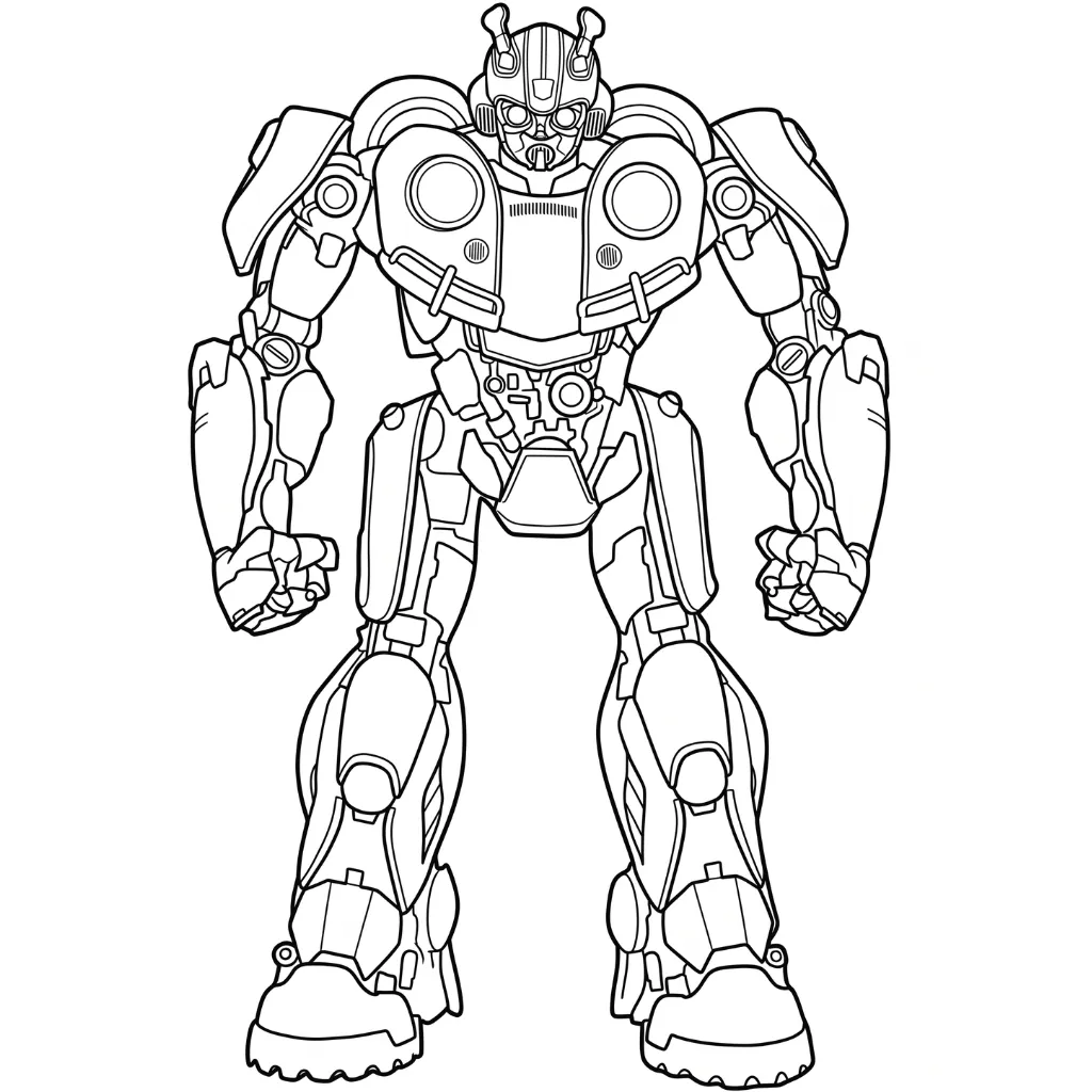 Bumblebee 30 para colorear para niños para imprimir gratis