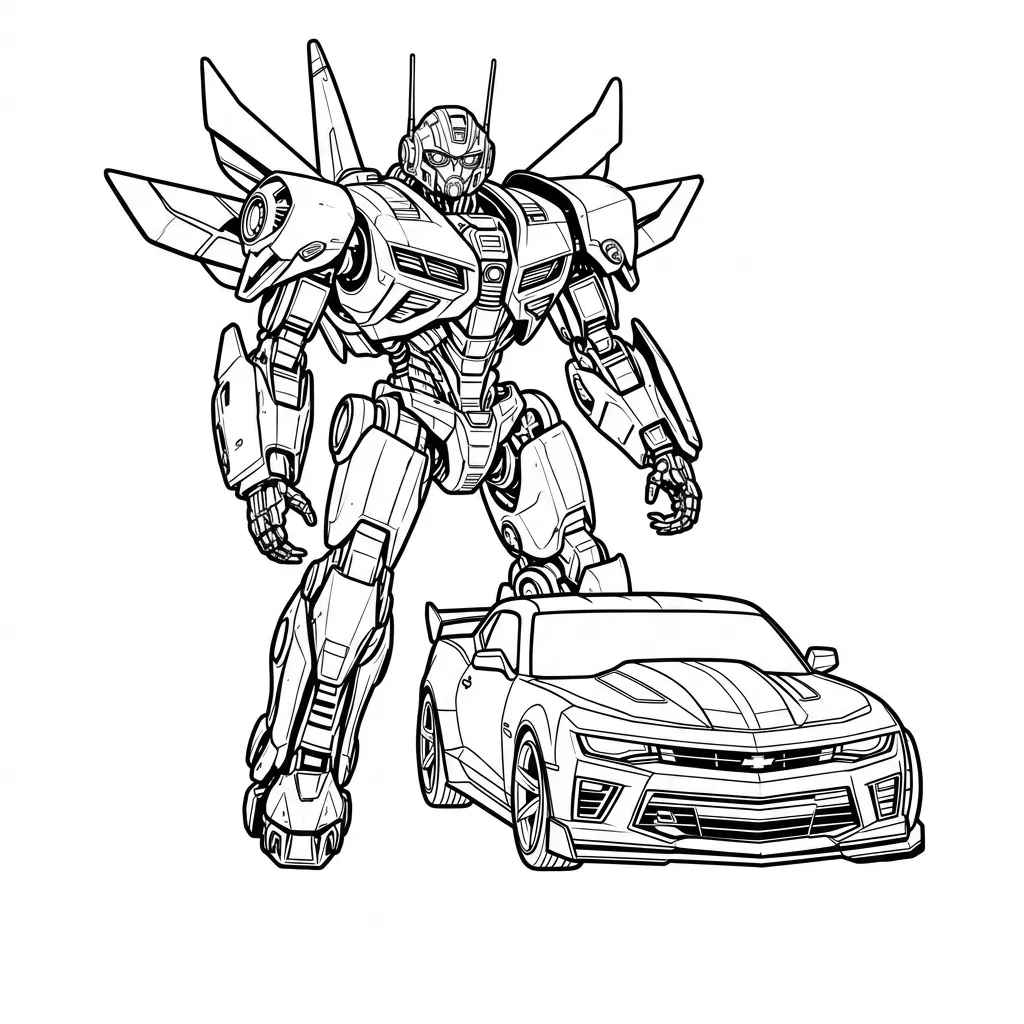 Bumblebee 8 de niño para colorear para imprimir