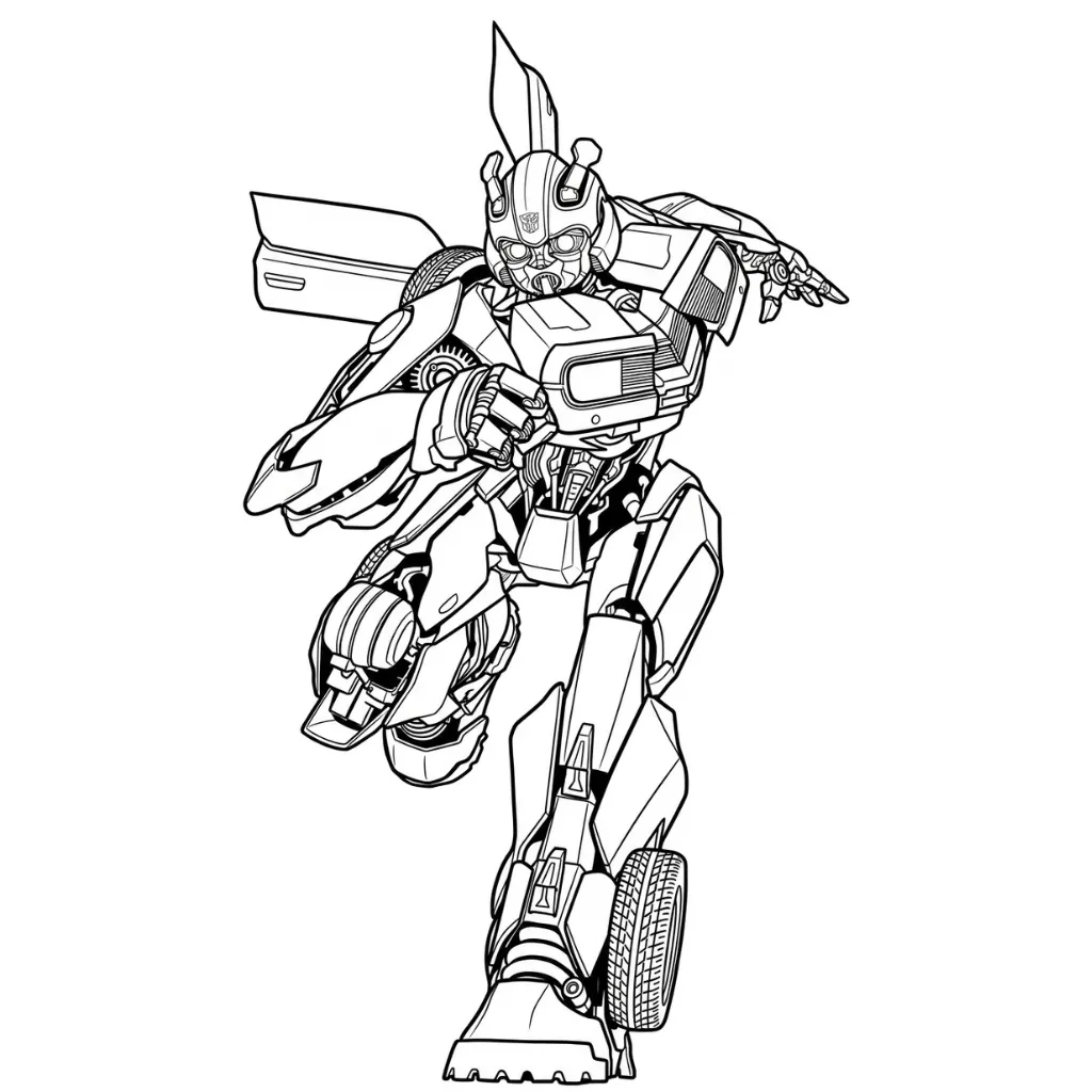 Bumblebee 9 para colorear para niño gratis