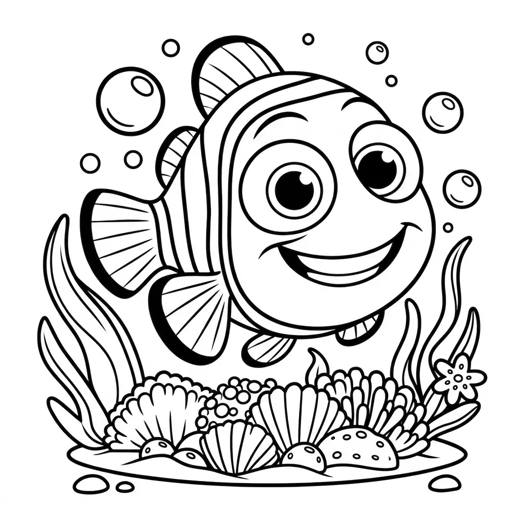 Buscando A Nemo 1 para colorear y dibujo para imprimir