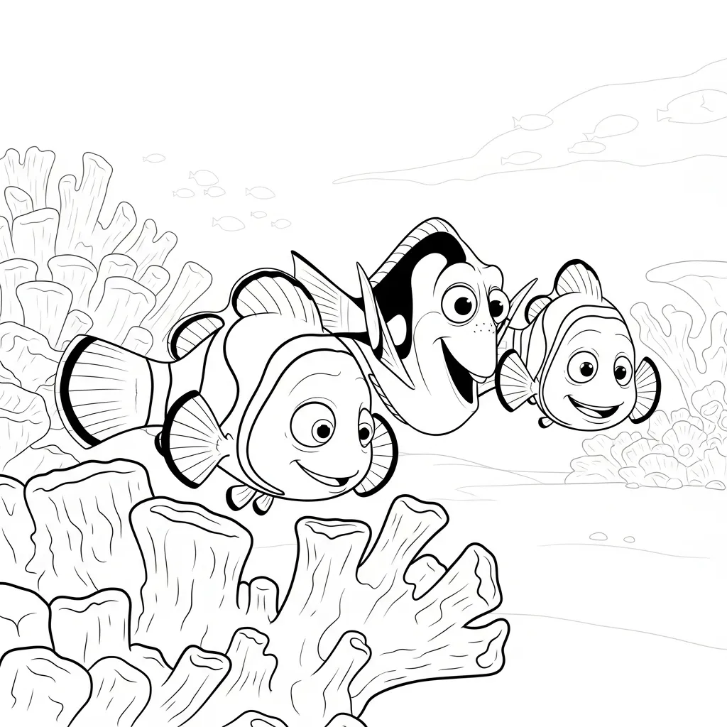 Buscando A Nemo 17 para colorear para imprimir gratis pdf