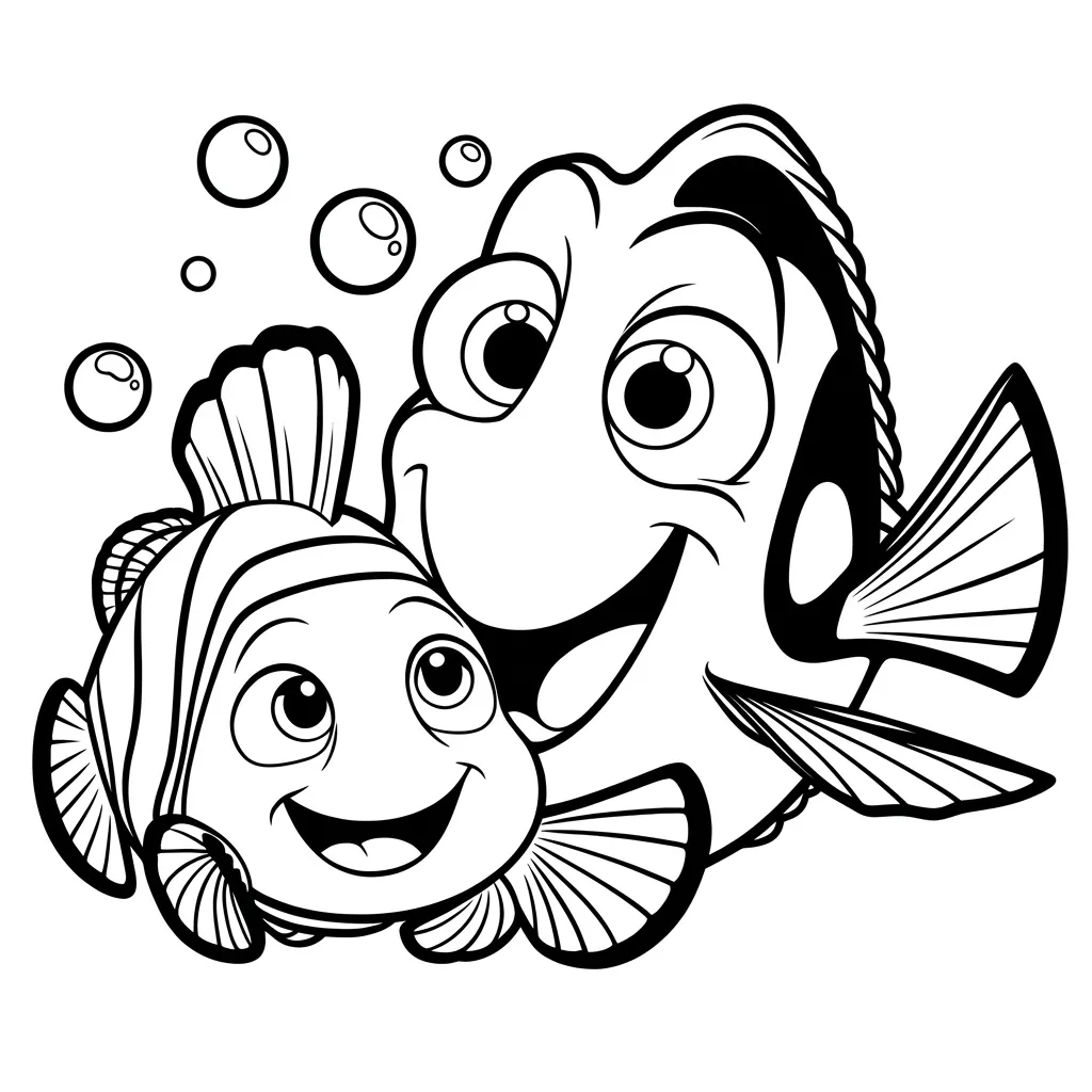 Buscando A Nemo 2 para colorear para niños para imprimir gratis