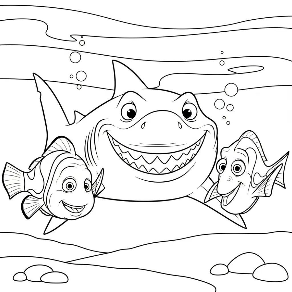Buscando A Nemo 21 para colorear en línea para niño