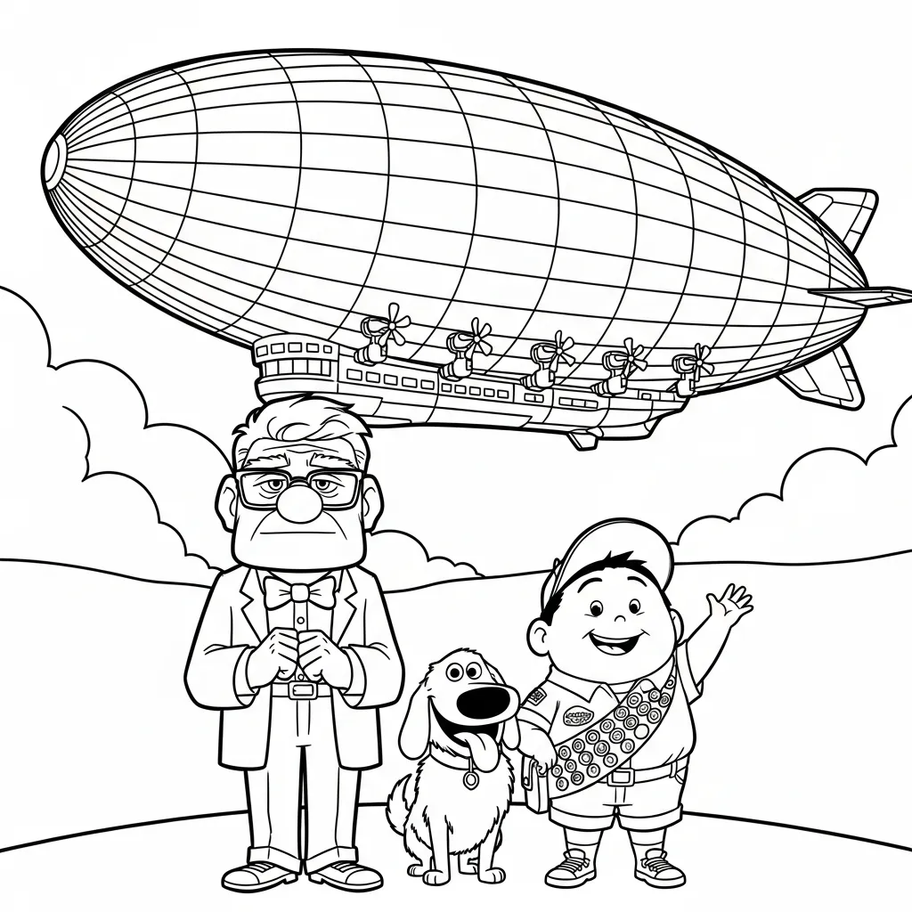 Carl Fredricksen 12 para colorear gratis para imprimir