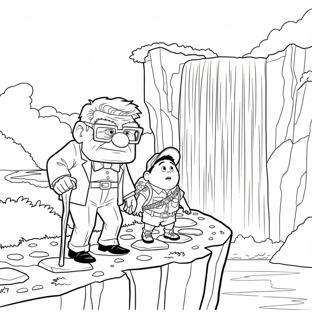 Carl Fredricksen 13 para colorear de para niños