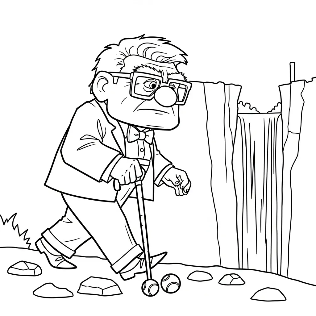Carl Fredricksen 15 para colorear para imprimir gratis