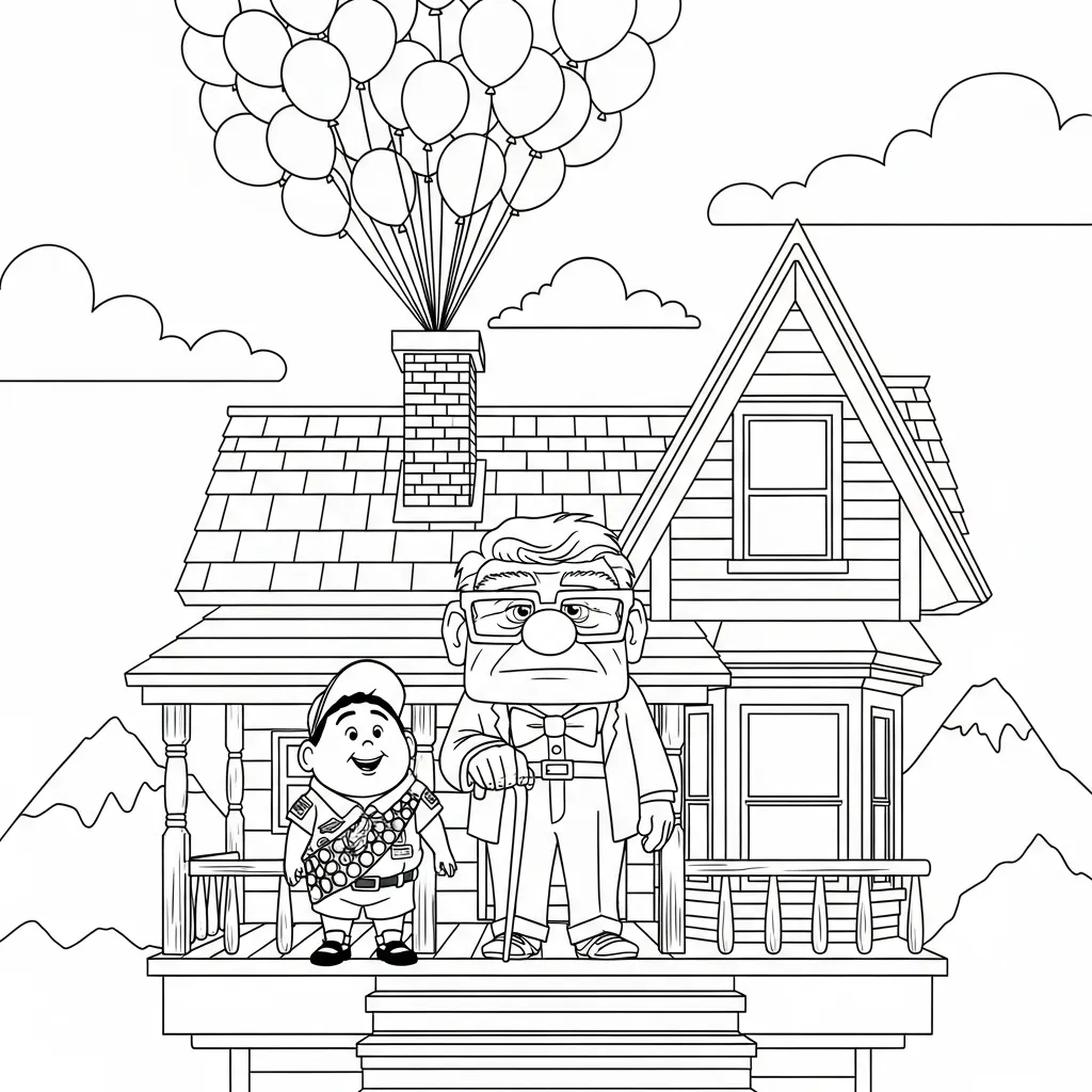 imprimir Carl Fredricksen 20 para colorear