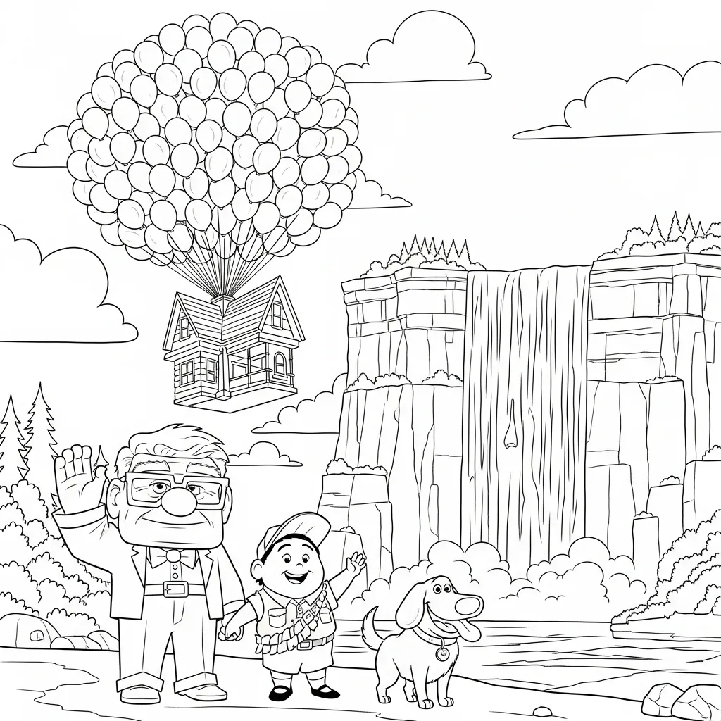 Carl Fredricksen 8 para colorear en línea
