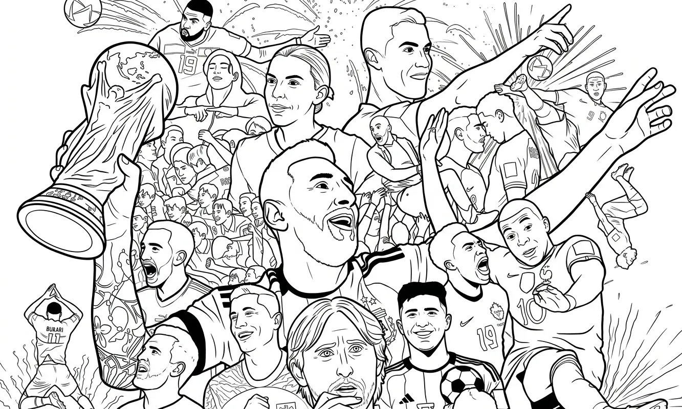 Copa Mundial 2026 Para Colorear para colorear para imprimir pdf gratis 1