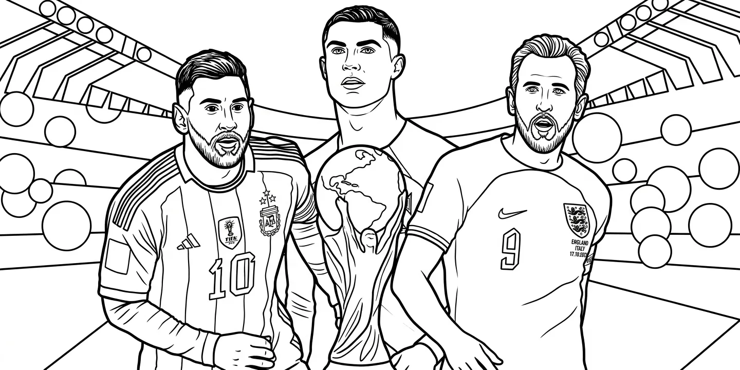 Copa Mundial 2026 Para Colorear para colorear gratis para niños 1