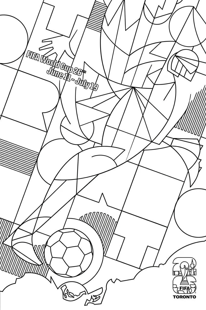 Copa Mundial 2026 Para Colorear para colorear en línea para niño