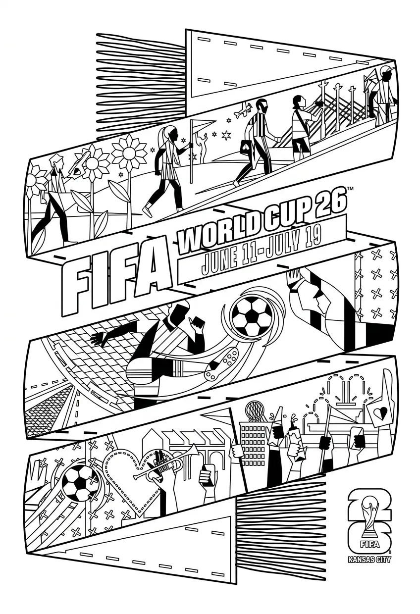 Copa Mundial 2026 Para Colorear para dibujar e imprimir
