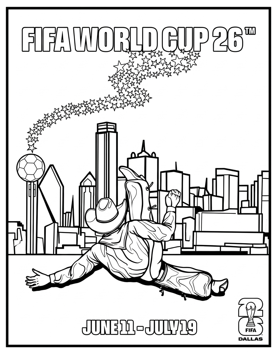 Copa Mundial 2026 Para Colorear para colorear y aprendizaje