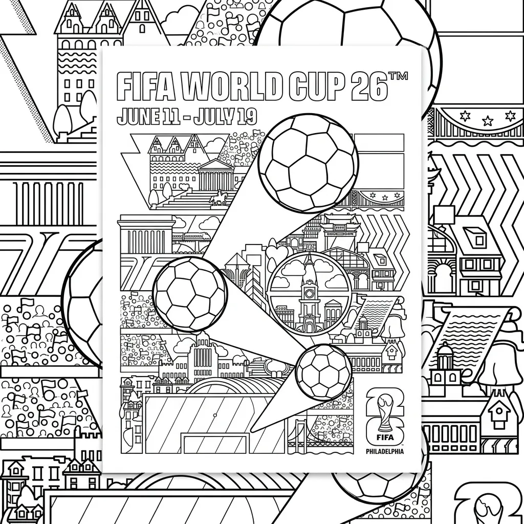 Copa Mundial 2026 Para Colorear para colorear para imprimir gratis