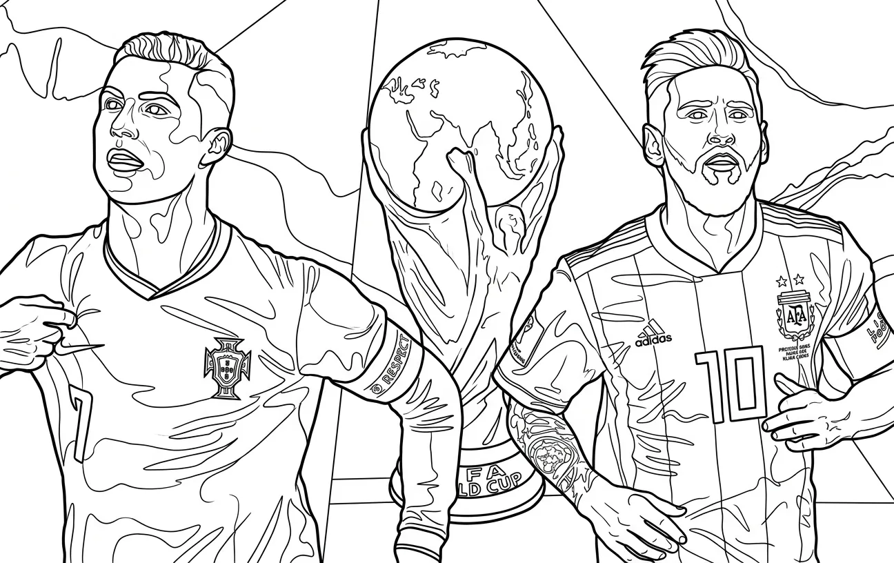 Copa Mundial 2026 Para Colorear para colorear para niño para imprimir