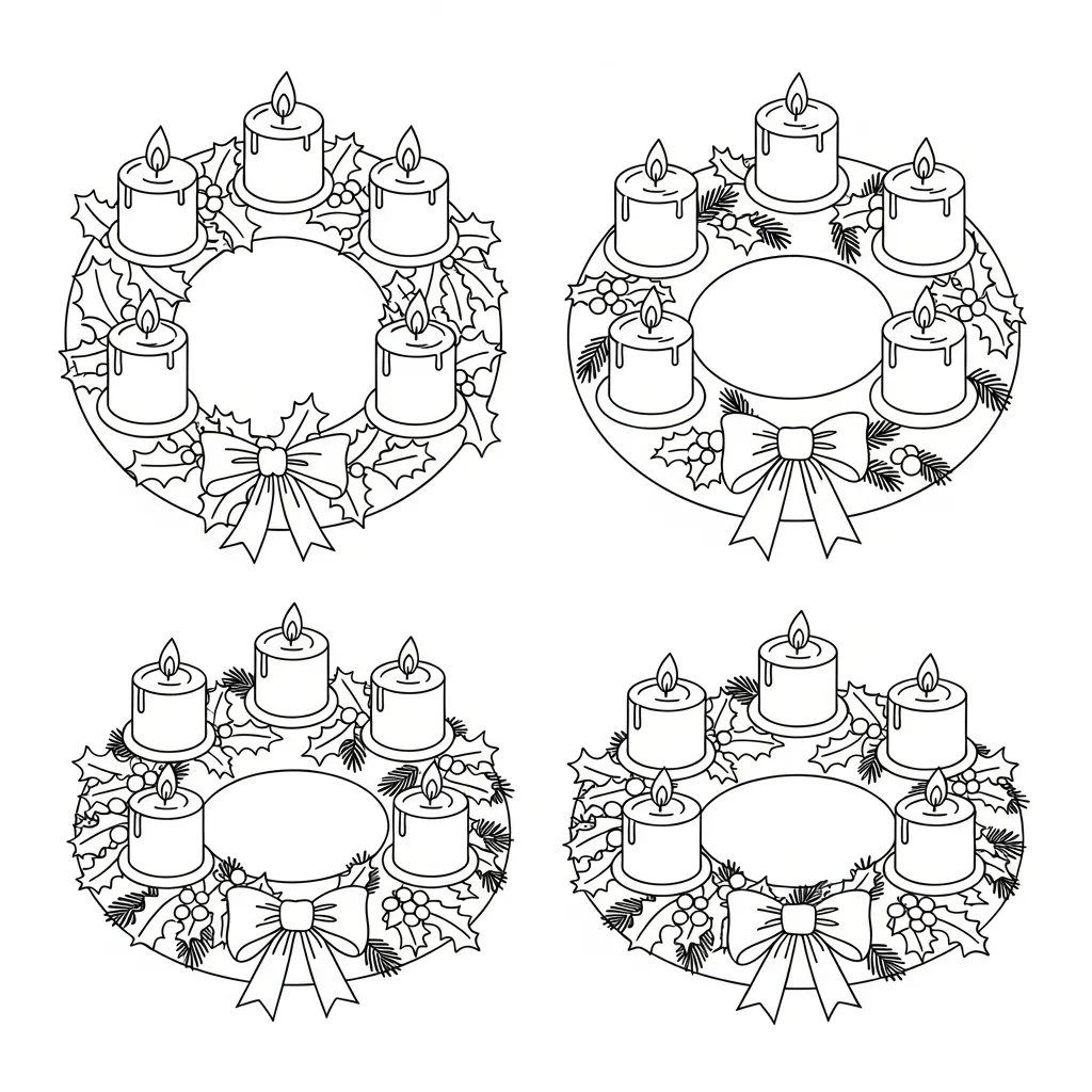 Coronas De Adviento Para Colorear para colorear y dibujos