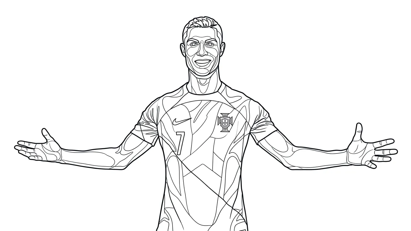 Cristiano Ronaldo Para Colorear para colorear en línea gratis