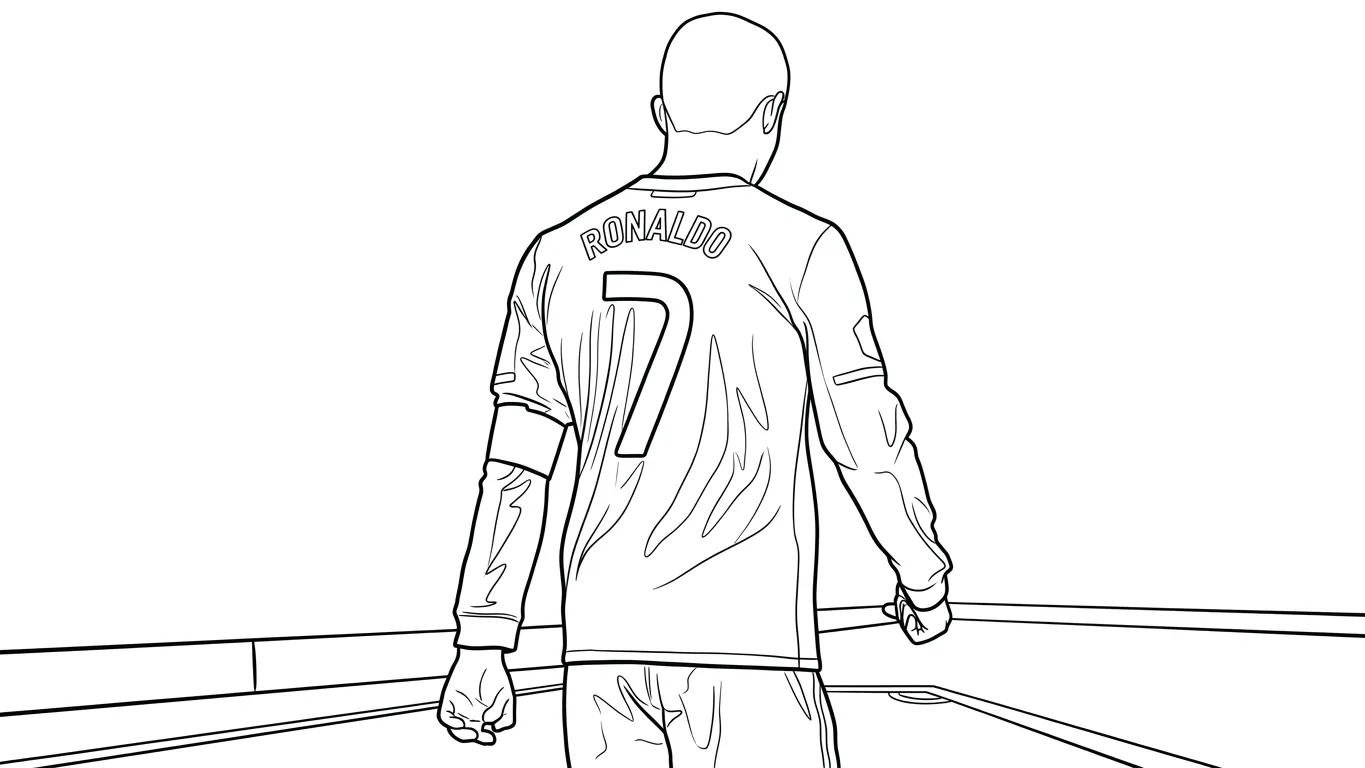 Cristiano Ronaldo Para Colorear para colorear para niño de 2 años 1