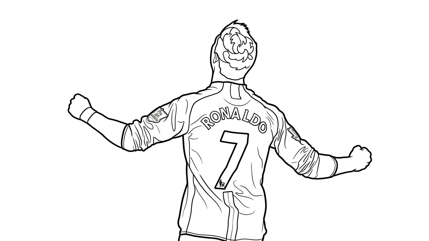 Cristiano Ronaldo Para Colorear para colorear para imprimir a4