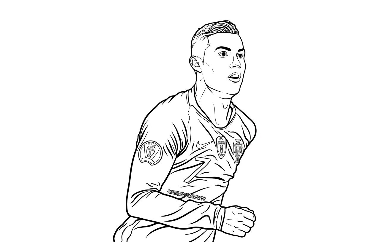 Cristiano Ronaldo Para Colorear para colorear para imprimir para niño de 12 años