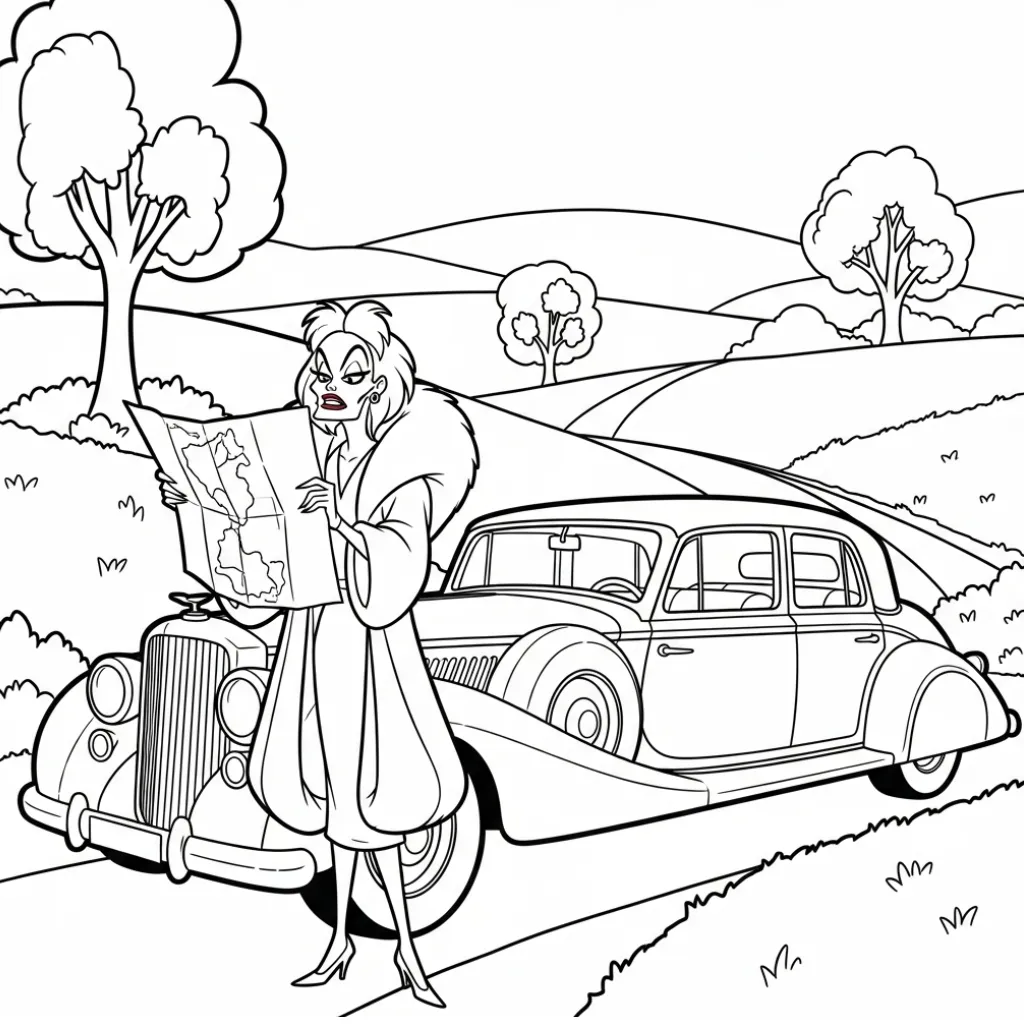 Cruella de Vil 12 para colorear para descargar