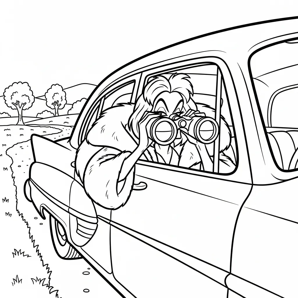 imagen para colorear Cruella de Vil 14 niño
