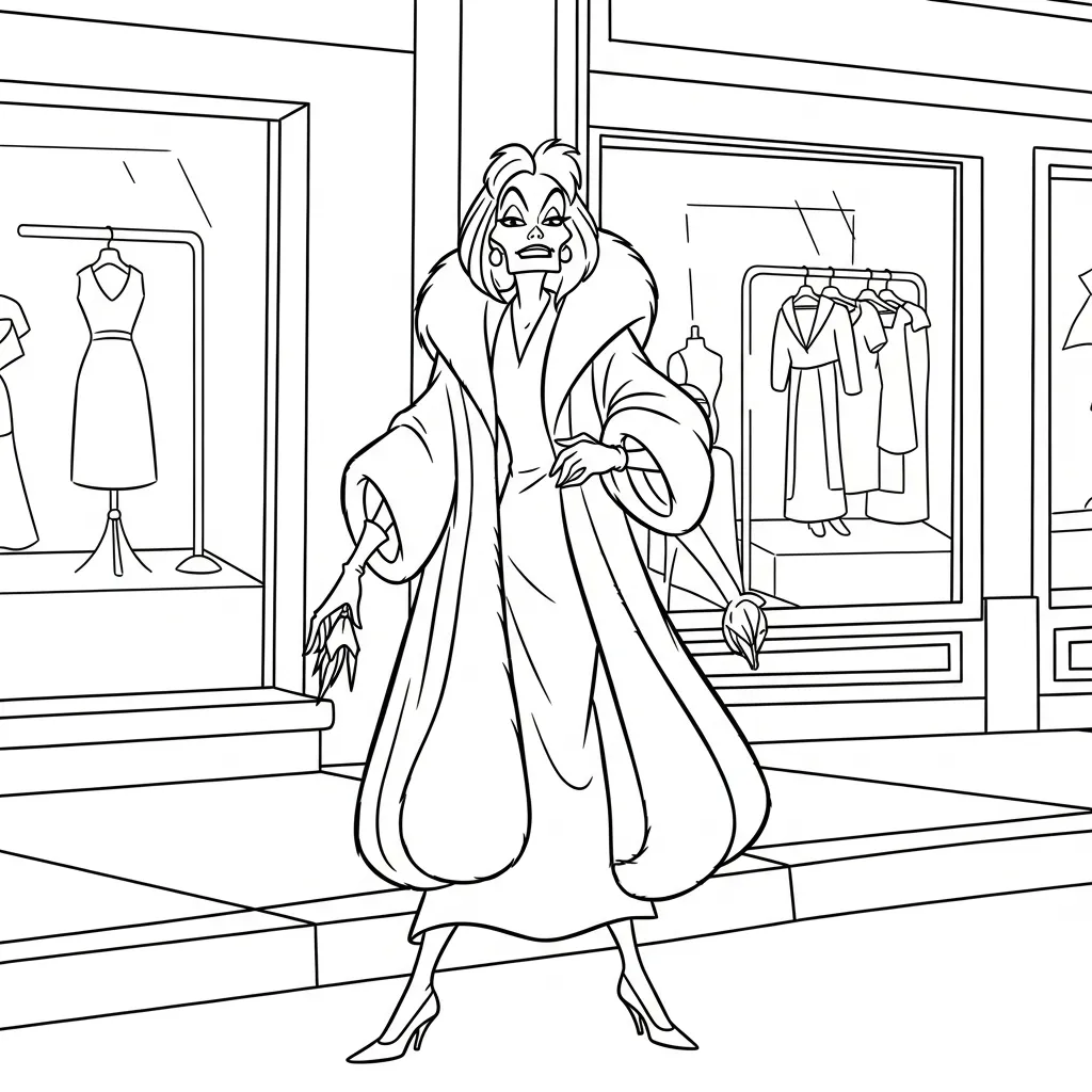 Cruella de Vil 17 para colorear en línea