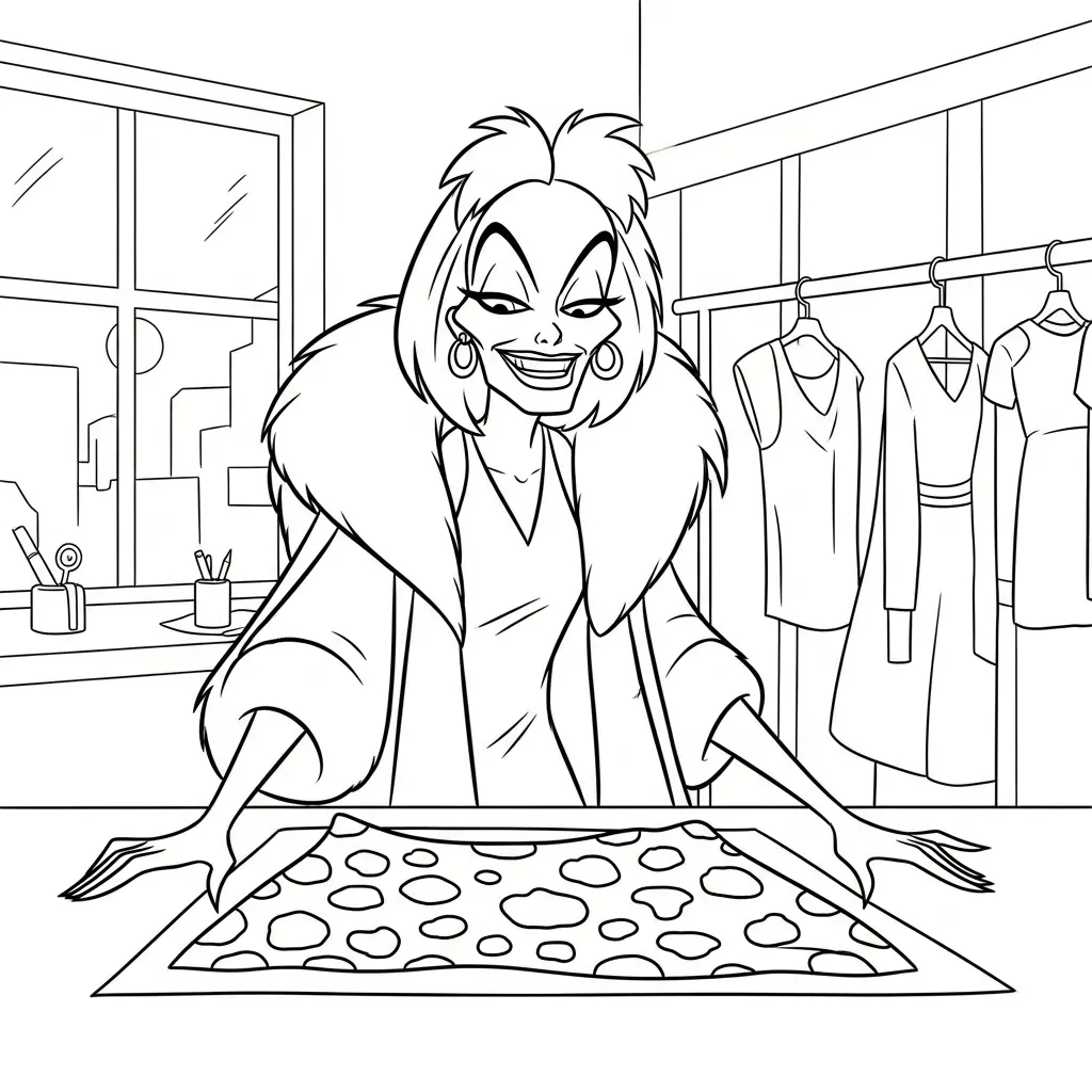 Cruella de Vil 26 para colorear para imprimir gratis