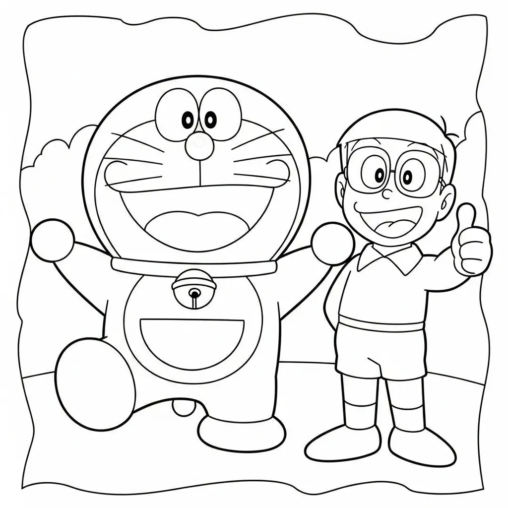 Doraemon Para Colorear para colorear para niños para imprimir