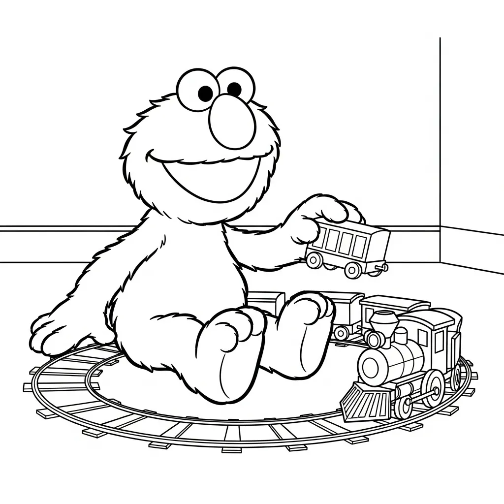 Elmo 11 para colorear para imprimir pdf gratis