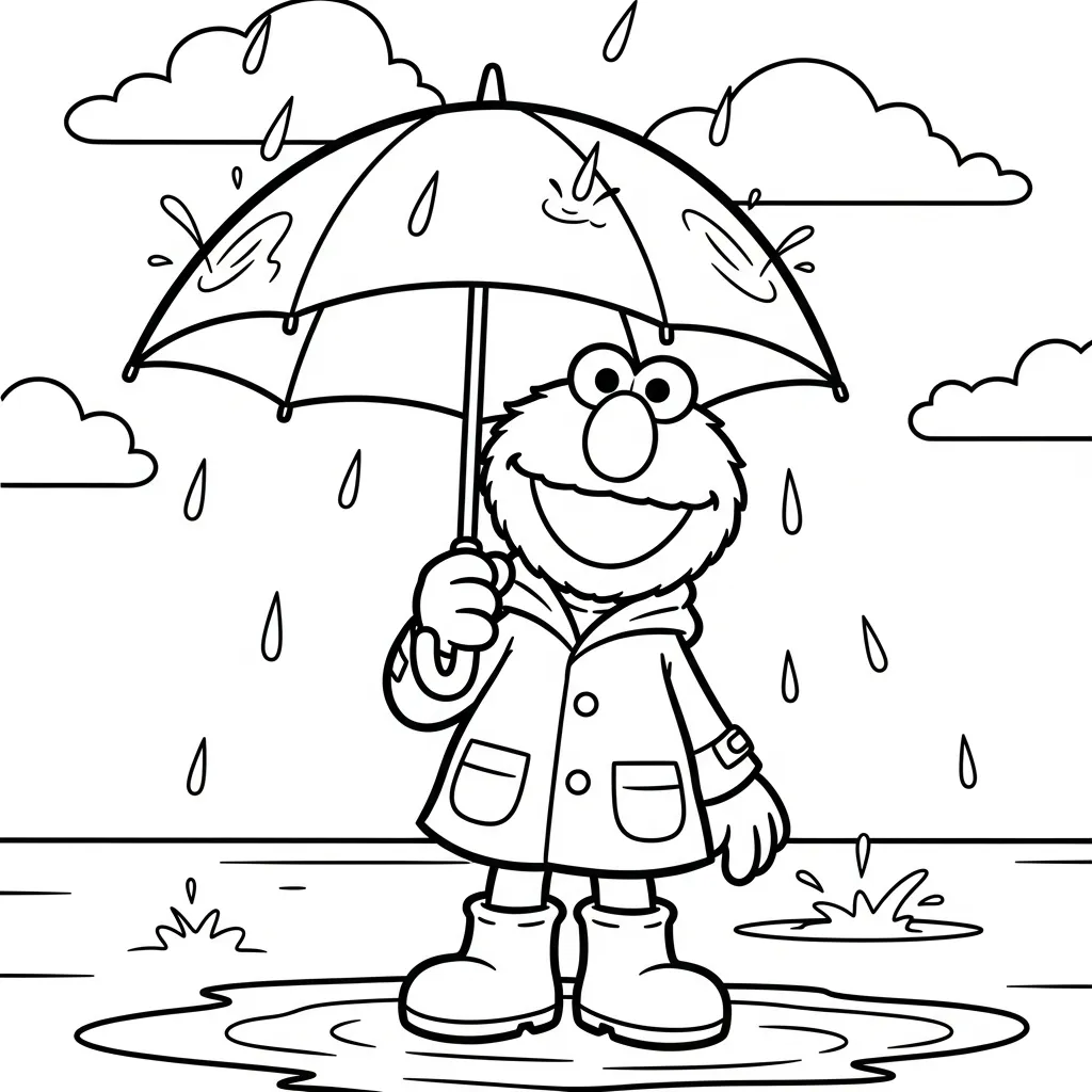 Elmo 13 para colorear en línea para niño